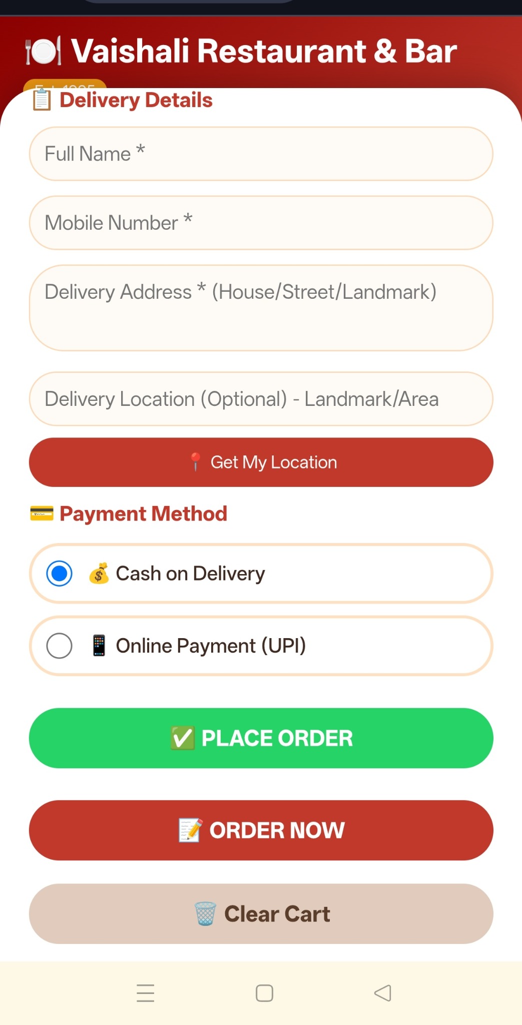 WhatsApp order